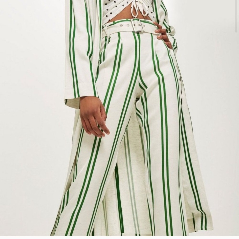 TopShop Stripe Tapered Trousers
